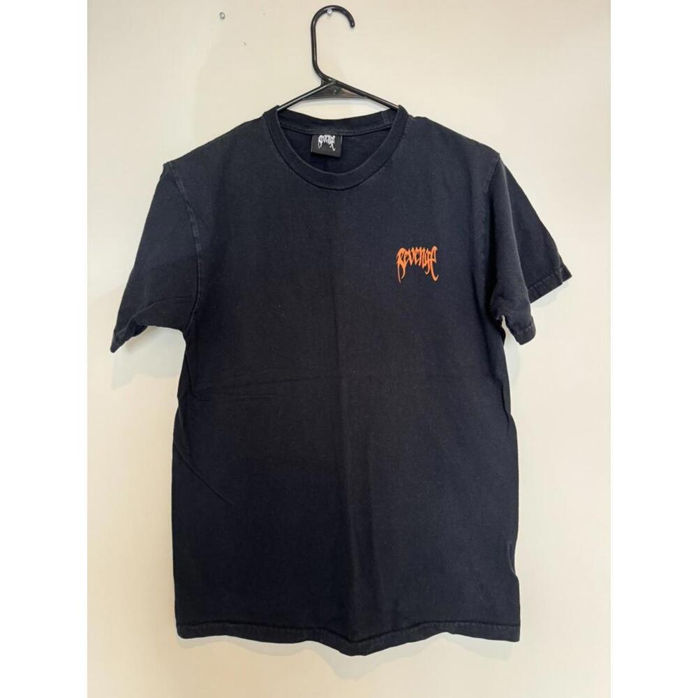 Revenge Black T-Shirt with Orange Logo